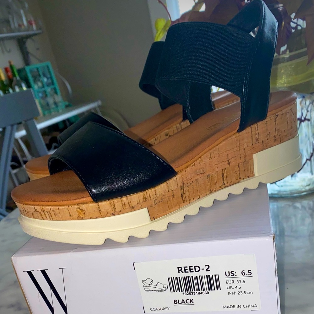 NEW platform sandals in box